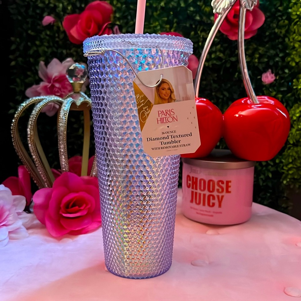 🩷🌸Paris Hilton 26oz iridescent studded Tumbler
